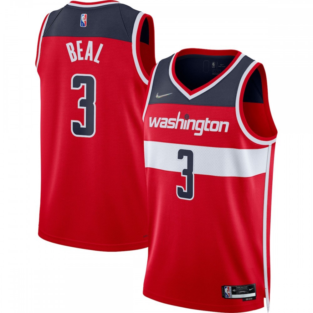 Bradley Beal Washington Wizards 2021/22 Diamond Swingman Jersey - Icon Edition - Red-Pro Kit Vault | Brand New 26/27 Sports Jerseys